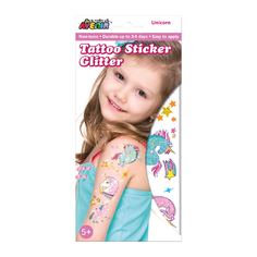Набор тату-стикеров AVENIR с блеском ЕДИНОРОГИ