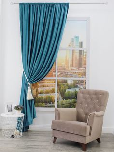 Штора Amore Mio 18649 270x200 см зеленый