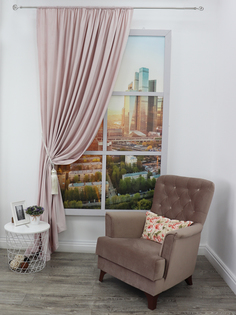 Штора Amore Mio 18647 270x200 см розовый