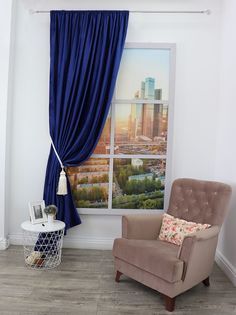 Штора Amore Mio 18895 270x200 см синий