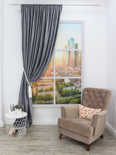 Штора Amore Mio 18646 270x200 см серый