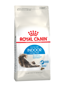 Сухой корм для кошек ROYAL CANIN Indoor Long Hair, для домашних длинношерстных, 0,4кг