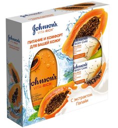 Подарочный набор Johnson&Johnson гель д/душа 250мл+мыло с экстрактом папайи 2шт*125г Johnson’S