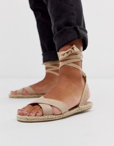 Бежевые сандалии-эспадрильи ASOS DESIGN - Jala-Бежевый