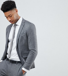 Трикотажный пиджак скинни Selected Homme-Серый