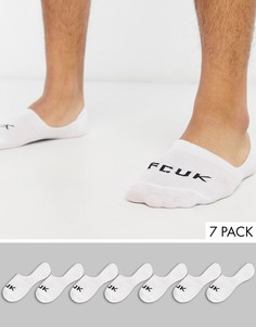7 пар белых невидимых носков French Connection-Многоцветный