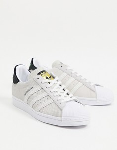 Кроссовки с персонализируемой накладкой на пятке adidas Originals Superstar-Белый