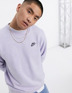 Бледно-фиолетовый свитшот с круглым вырезом Nike Revival-Сиреневый