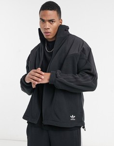 Черная флисовая олимпийка adidas Originals-Черный цвет