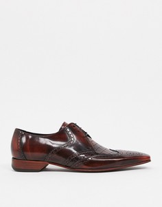 Коричневые ботинки на шнуровке из крокодиловой кожи Jeffery West Escobar-Коричневый