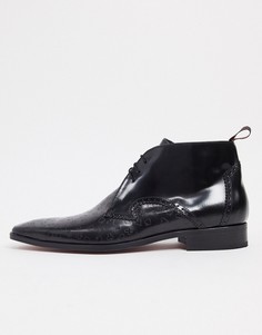 Черные ботинки на шнуровке с узором в виде карточных мастей Jeffery West Escobar-Черный