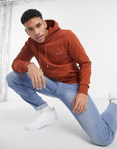Худи оранжевого цвета с вышитым логотипом Calvin Klein-Оранжевый цвет