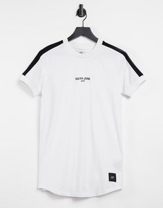 Узкая белая футболка Sixth June-Белый