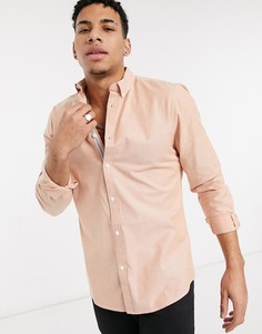 Оранжевая оксфордская рубашка с длинными рукавами River Island-Оранжевый цвет