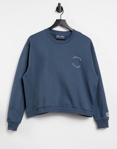 Свитшот из органического хлопка с принтом ASOS 4505-Серый