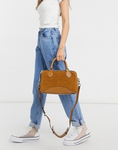 Коричневая замшевая сумка-дафл Rebecca Minkoff Pippa-Коричневый цвет
