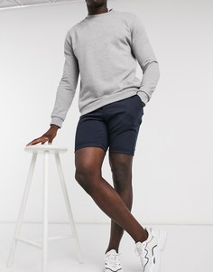 Темно-синие шорты чиносы скинни ASOS DESIGN-Темно-синий