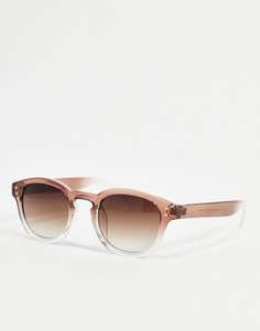 Круглые солнцезащитные очки цвета бежево-коричневого цвета AJ Morgan-Коричневый цвет