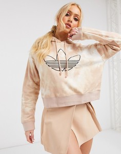 Короткий худи с принтом adidas Originals-Мульти