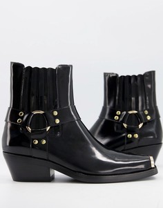 Черные ботинки с ремешками Jeffrey Campbell Poker-Черный цвет