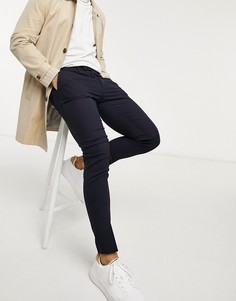 Темно-синие брюки скинни ASOS DESIGN-Темно-синий
