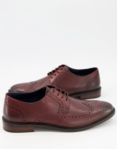 Бордовые броги Moss London-Красный