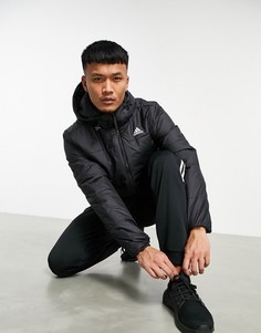 Черная куртка с капюшоном и утеплителем adidas Outdoors-Черный цвет