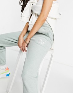 Серые флисовые джоггеры PUMA-Серый