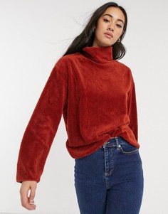 Рыжий свитер с воротником-трубой Native Youth-Оранжевый цвет