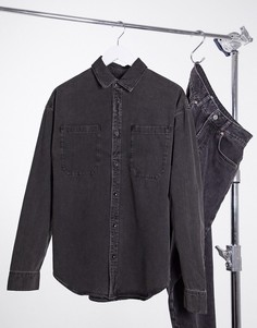 Черная выбеленная рубашка AllSaints Trellick-Черный