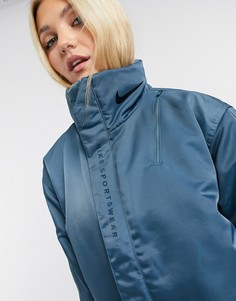 Бирюзовая куртка премиум-класса с логотипом на воротнике Nike-Зеленый цвет