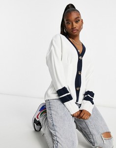 Белый кардиган в стиле колор блок Missguided