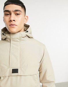 Бежевая куртка без застежки Jack & Jones Originals-Бежевый