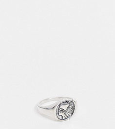 Серебристое кольцо-печатка с Нефертити Serge DeNimes-Серебристый