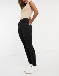 Черные облегающие джинсы с рваными разрезами на коленях Dr Denim Lexy-Черный цвет