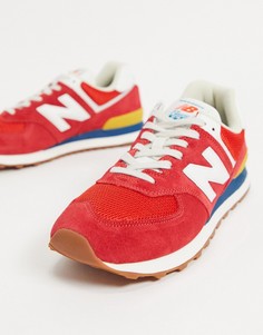 Красные кроссовки New Balance 574-Красный