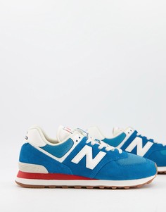 Голубые кроссовки New Balance 574-Голубой