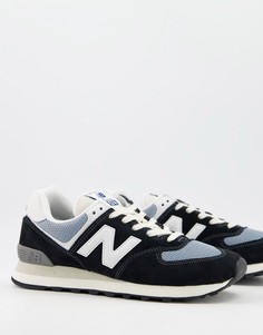 Темно-синие кроссовки New Balance 574-Темно-синий