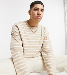 Светло-бежевый лонгслив в полоску Reebok Classics – эксклюзивно для ASOS