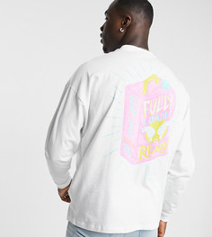 Белая oversized-футболка с принтом упаковки мыла на груди и спине ASOS DESIGN Tall-Белый