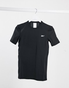 Черная футболка с компрессионными вставками Reebok workout ready-Черный