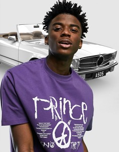 Фиолетовая футболка с принтом "Prince Purple Rain" ASOS DESIGN-Сиреневый