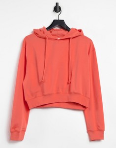 Укороченный худи кораллового цвета In The Style-Розовый цвет