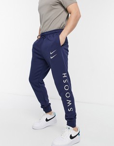 Темно-синие джоггеры Nike Swoosh-Темно-синий