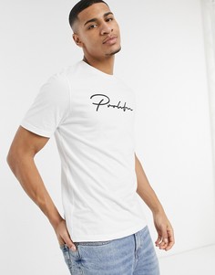 Белая футболка узкого кроя River Island Prolific-Белый