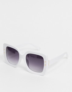 Квадратные солнцезащитные очки белого цвета AJ Morgan-Белый
