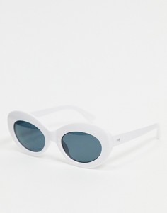 Белые овальные солнцезащитные очки AJ Morgan-Белый