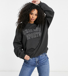 Темно-серый свитшот с принтом "Chicago Sport" ASOS DESIGN Tall