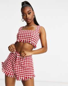 Красные шорты из ткани букле от комплекта Missguided-Красный
