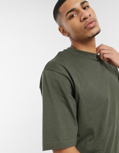 Oversize-футболка цвета хаки River Island-Зеленый цвет